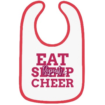 Discover eat sleep cheer repeat trending gift aesthetic Bibs