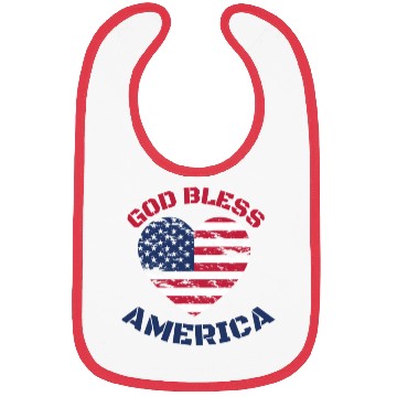 Discover God Bless America, Heart Flag Shape. Bibs