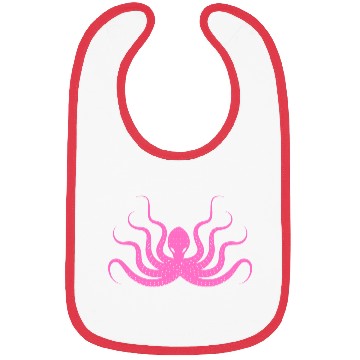 Discover Menace Octopus Neon Pink Bibs