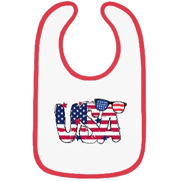 Discover USA Flag Patriotic 4th of July America day of Bibs