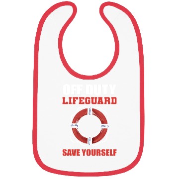 Discover Off Duty Lifeguard Beach Attendant Gift Bibs