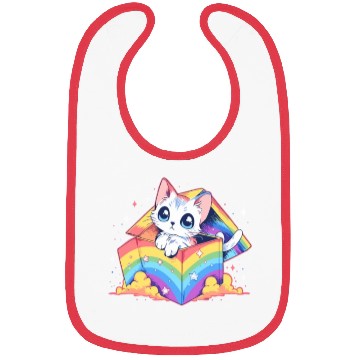 Discover Cool Rainbow Cat Pride Transgender LGBT Community Bibs