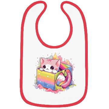 Discover Cute Kitty Rainbow Pride LGBT Transgender Cat Pun Bibs