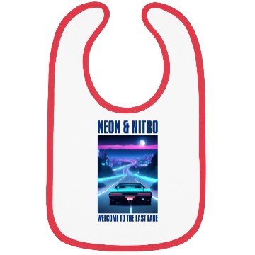 Discover Vintage 80s Futuristic Retrowave Neon Cyberpunk Bibs