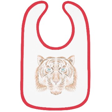 Discover The head drawing tiger Bibs