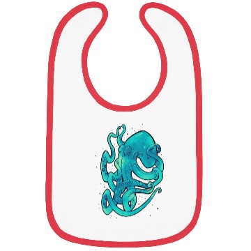 Discover Blue Green Octopus Bibs