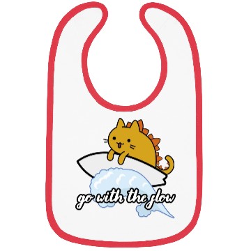 Discover Catzilla Surfer Surf Lover Go With The Flow Bibs
