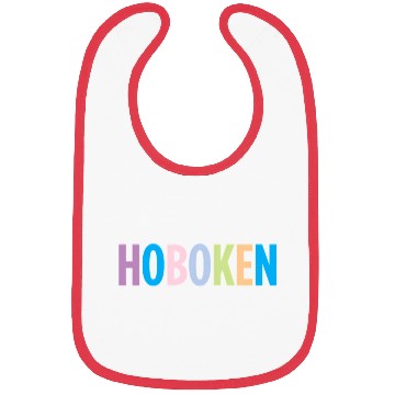 Discover Hoboken New Jersey Colorful Type Bibs