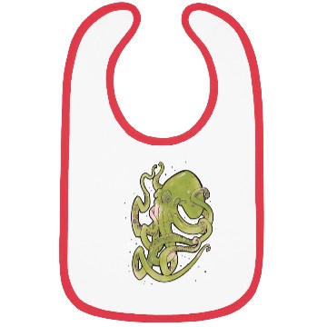 Discover Green Octopus Bibs
