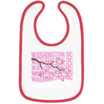 Discover Washington DC Bibs, Cherry Blossom Floral Pop