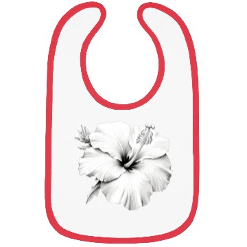 Discover Hibiscus Flower Sketch Bibs