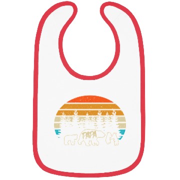 Discover Papa Bear With Three Bear Cubs Bibs