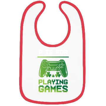 Discover Gamer St Patricks Day P Is For Playing Video Game Bibs