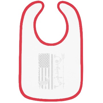 Discover American Deer Hunting Bow Hunter Flag Accessories Bibs
