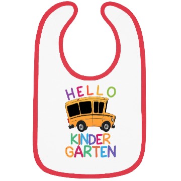 Discover hello kindergarten Bibs print template school bus