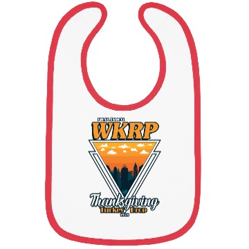 Discover WKRP Thanksgiving Turkey Drop Vintage Triangle Bibs