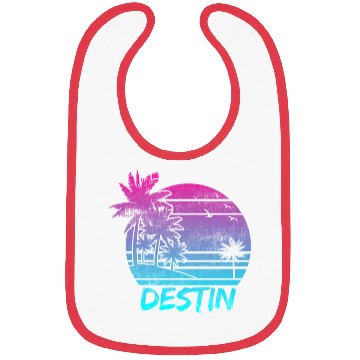 Discover Destin Florida Vacation Palm Tree Beach Bibs