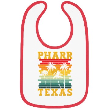 Discover Retro Pharr Texas Tx Tropical Summer Palm Trees Us Bibs