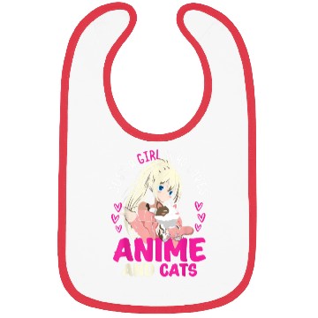 Discover Anime Otaku Cats Japanese Anime Girl Kawaii Cat Bibs