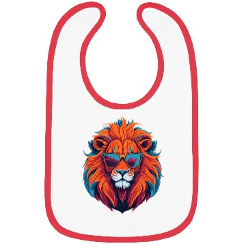 Discover Wild Lion illustration with a modern touch Bibs