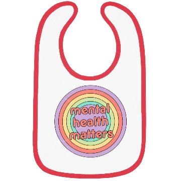 Discover Mental Health Matters | Retro Circle Peach Candy Bibs