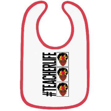 Discover Black Lives Matter Bibs, Teacher Life Afro Curly