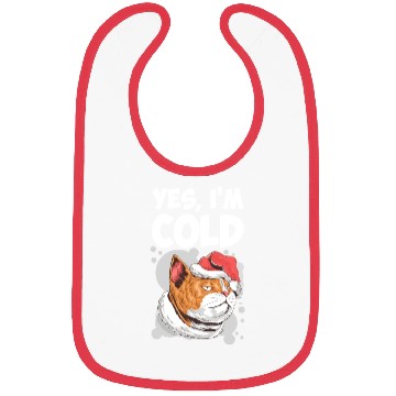Discover Yes I m Cold Lazy Cat Face Cozy Chilly Days Bibs