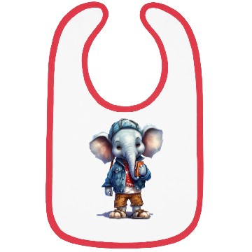 Discover Cute Elephant Cartoon Bibs
