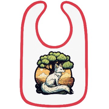 Discover Majestic Serenity: Fox Under the Tree Bibs