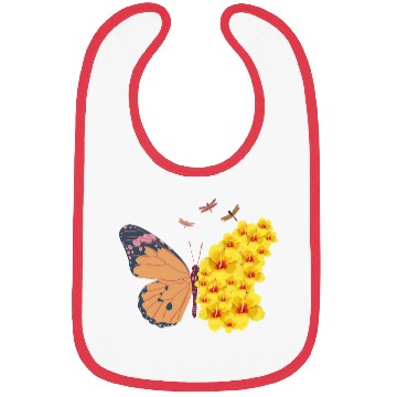 Discover Butterfly with a Hibiscus Wing Bibs