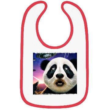 Discover Panda selfie with UFO surprise Bibs