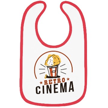 Discover Retro Cinema Popcorn Bibs