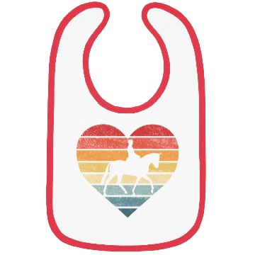 Discover Equestrian Horseman Retro Sunset Horse Lover Rider Bibs