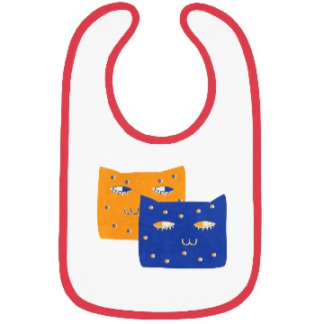 Discover Cat Minimalist Painting Inspired Bibs
