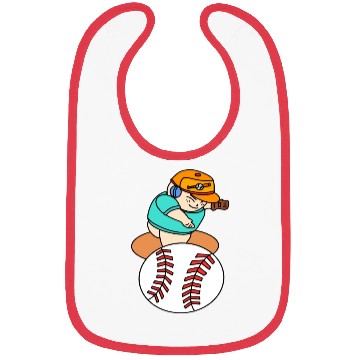 Discover Cute Chibi Baseball Pitcher Bibs