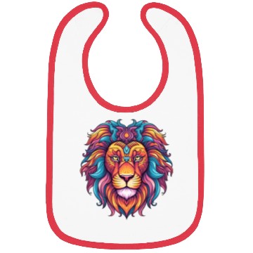 Discover lion 6, abstract lion Bibs