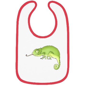 Discover Green Chameleon Bibs