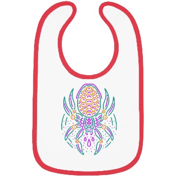 Discover Spider Neon Tattoo Style Bibs