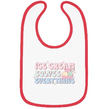 Discover Ice Cream Solves Everything, Happy Summer Holiday Bibs