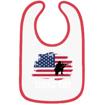 Discover Thank You Us Flag Memorial Day Bibs