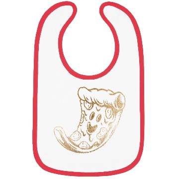 Discover Golden pizza slice Bibs