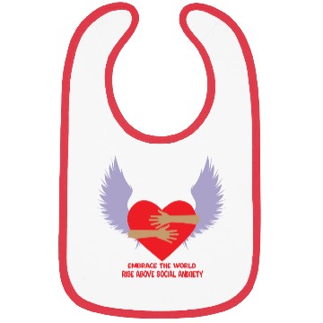 Discover embrace the world rise above anxiety Bibs