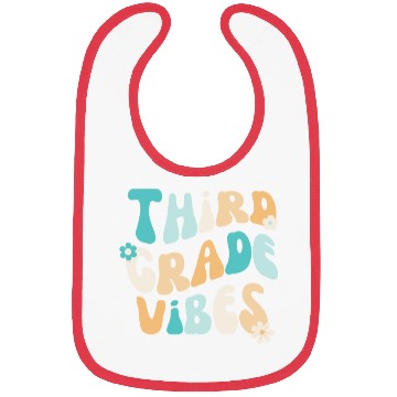 Discover Back To School Third Grade Vibes Colorful Groovy Bibs