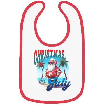 Discover Santa at the Beach | Christmas In July Bibs