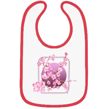 Discover Cherry Blossom Bibs, Pink Sakura Kawaii