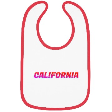Discover California Neon Text Sign Typography Outline Bibs