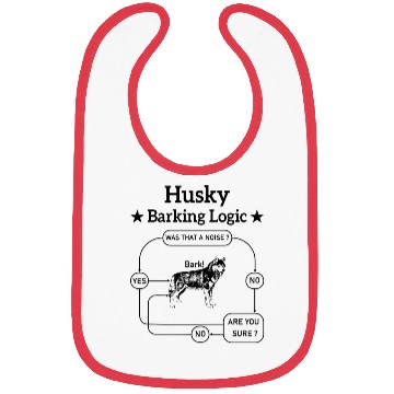 Discover Husky Barking Logic Bibs