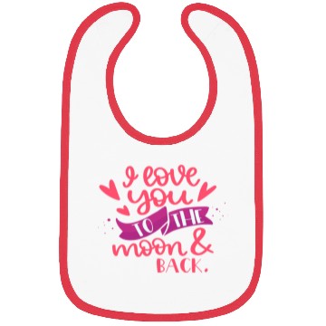 Discover I Love You To The Moon Back Bibs