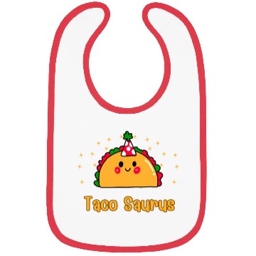Discover Taco Saurus Natural Toddler Bibs