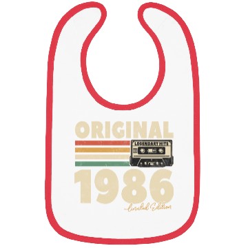 Discover Vintage 1986 Birthday Gift Bibs